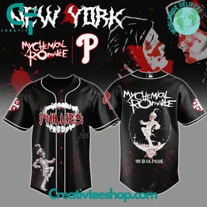 Philadelphia Phillie X My Chemical Romance Long Live The Black Parade Tour Jerse - Picture 1 of 2