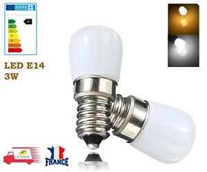 Ampoule LED E14 3W AC 230V pour réfrigérateur, lampe LED blanc/chaud