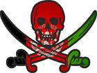Sticker aufkleber pirat piraten jack rackham calico flagge fahne AFG AFGHANISTAN