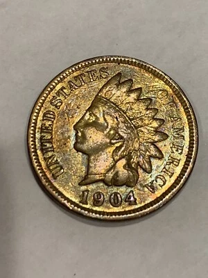 1904 Indian Cent RPD Mint Error - Variety Unknown Possible New Snow 1C AU W@W - Image 1 of 3