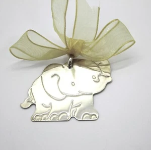 Decorazione da Appendere in Argento 925 per Bimbo, Elefante - Greggio Argento - Foto 1 di 1