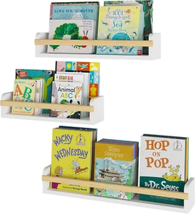 Utah Wall Mount Nursery Décor Kids Bookshelf Floating Wall Shelves Book Photo Di - Picture 1 of 12