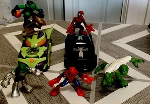 Spiderman lot of 7 toys. 2 Cars 5 action figures. - Picture 1 of 11