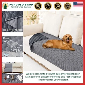 Funda sofa impermeable reversible para perros y gatos 30x70 pulgadas gris - Picture 1 of 10
