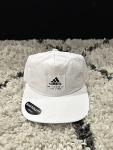 Adidas Mens Fairway Collection White Premium Strap Back Golf Hat New - Picture 1 of 3