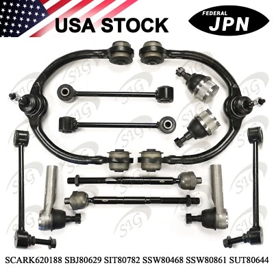 12PC Front Control Arm Tie Rod Suspension Kit for 2005-2010 Jeep Grand Cherokee - Image 1 of 4