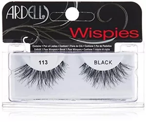 Ardell Fashion False Lashes Black Wispies 113 1 Pair - Picture 1 of 4