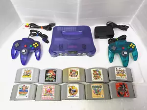 Nintendo 64 Region Free Console Midnight Blue 2controllers Smash Bros. japan - Picture 1 of 24