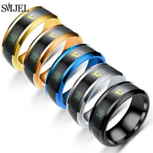 Fashion Smart Ring Multifunctional Temperature Sensitive Rings Titanium Steel Co - Picture 1 of 19