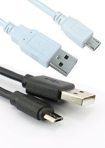 USB 2.0 A to MICRO B CABLE Male / Male WHITE or BLACK 0.5m 1m 1.8m 3m 5m