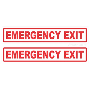 2x EMERGENCY EXIT decals stickers for Office Shop business door windows - Picture 1 of 1