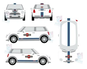 MINI COOPER S-2001 Para 2006 Le Mans Martini Racing Rallye Pegatinas Racing - Foto 1 di 3