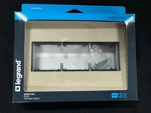 AWP3GAT4 LEGRAND ADORNE 3-FACH WANDPLATTE HELLBRAUN 374589 - Bild 1 von 2