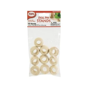 Doll Pin Stands - Unfinished Wood - 1/2in. X 1-1/8in. - 10 Pieces/Pkg. (nmwp02) - Picture 1 of 1