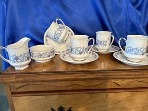 Paragon Bone China-4 Cups & Saucers-Creamer Sugar-MONACO-England - Picture 1 of 6
