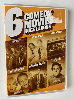 Comedy DVD 6 Movies Heat Office Space Cops Internship Unfinished Business Sitter - Image 1 of 4