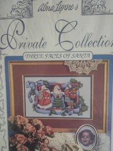 Alma Lynne Cross Stitch pattern "Three Faces of Santa" - Picture 1 of 2