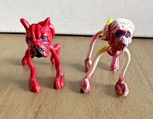 2 Vintage Bendable Dog Figures Rubber Posable Toys - Picture 1 of 3