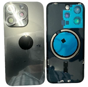 Tylna szklana pokrywa Tylna obudowa Drzwi z magnesami obiektywu aparatu do iPhone 15 Pro - Zdjęcie 1 z 16