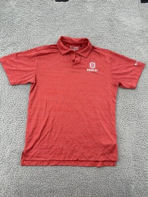Bradley Braves Polo Shirt Adult Small Red Short Sleeve Columbia Golf Men - Image 1 of 4