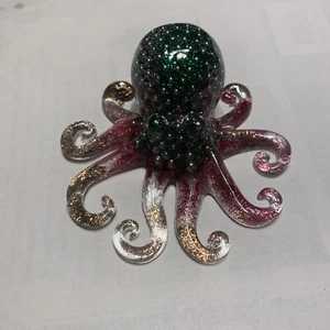 Resin Octopus, With Glitter And BBs Figurine, Home Decor - Picture 1 of 10