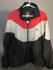 Jc Penny Olympic Apparel Jacke rot grau und schwarz Vintage 90er Größe L - Bild 1 von 7