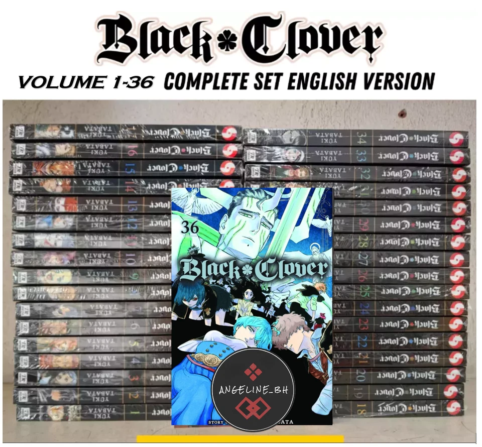 Black Clover Manga English Vol 1-36 (Half/Full Set) by Yuki Tabata EXPEDITED