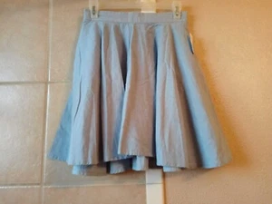 Juniors Derek Heart Denim-Look Cotton Skirt with Side Pockets - Size Small - Picture 1 of 8