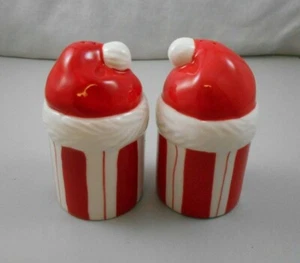 Vintage Department 56 Time To Celebrate Weihnachtsmütze Salz- und Pfefferstreuer - Bild 1 von 6