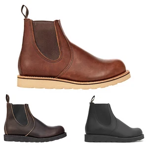 Red Wing Mens Boots Classic Chelsea Casual Slip-On Leather - Picture 1 of 9