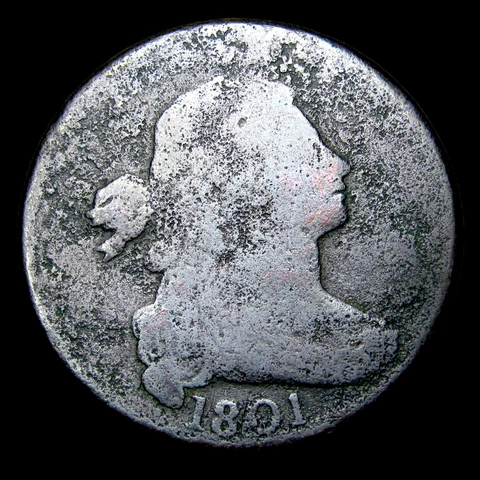 1801 3 ERRORS Draped Bust Large Cent Penny ---- Nice S-219 Coin  ---- #GG023 Cover