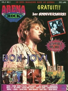 Arena Rock Magazine December 1993 Bon Jovi RUSH Motley Crue Stone Temple Pilots - Picture 1 of 2