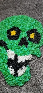 Halloween: Adorno Palomitas de Maíz Derretidas Calavera Verde 18" Decoración De Colección ¡PERFECTO!! - Imagen 1 de 7