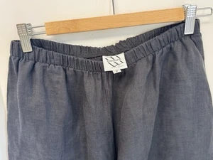 M Square Neetu Malik Pants WM2 OSFM Blk Linen Palazzo Pants Relaxed EUC - Picture 1 of 11