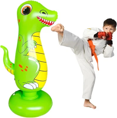 Saco de Boxeo para Niños, Rebote de Boxeo Independiente Pequeño, Verde, Blanco Foto 1 de 4