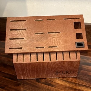 Cutco Signature 24 Slot Solid Oak Wood Knife Block - Knife Block Only - Picture 1 of 8