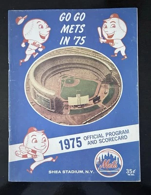1975 New York Mets Official Program and Scorecard * Willie Mays Tom Seaver - Image 1 of 4