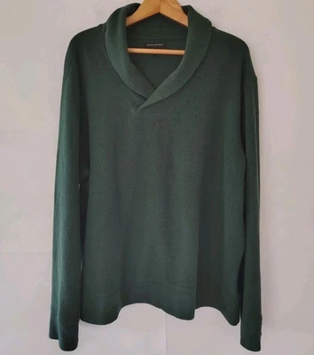 Pullover polar Banana Republic para hombre talla XXL cuello chal tejido gofre preppy Foto 1 de 4