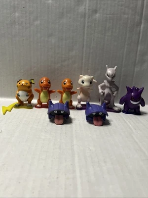 1999 Pokémon Burger King Figures Lot Of 8 Mew Mewtwo Gengar Charmander  - Image 1 of 4