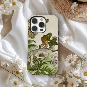 Frosch und Kröte Retro Natur Botanisch Ästhetisch Handyhülle für iPhone 11 bis 16 - Bild 1 von 6