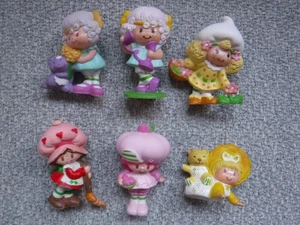 Vintage Strawberry Shortcake Mini PVC 6 Figuren Lot 1980er Lemon Butter Engel Tarte - Bild 1 von 13