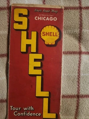 Vintage Shell Chicago Street Map - Image 1 of 4