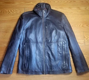 Herren Lederjacke (ANDREW) MARC NEW YORK Lammleder dunkelbraun Gr. Small  - Bild 1 von 21