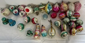 36 adornos vintage de vidrio para árbol de Navidad - Imagen 1 de 11