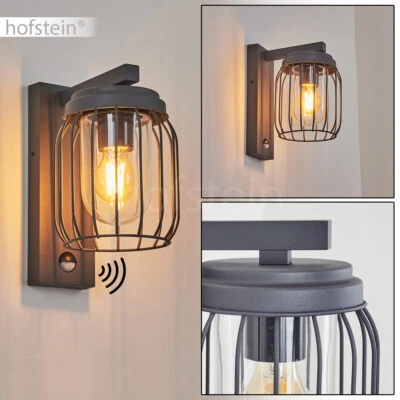HOFSTEIN Casa porta ingresso terrazze balcone luce rilevatore di movimento esterno parete lampada vetro