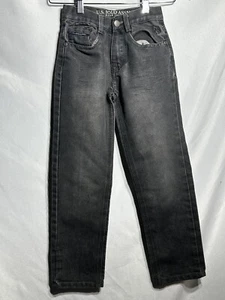 US POLO ASSN. Girl’s Size 8 Black Stretch Pants Soft Black Accents Pockets - Picture 1 of 4