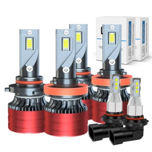 For Toyota Tundra 2007-2013 6000K LED Headlight Fog Light Bulbs Combo KIT White - Picture 1 of 12