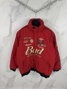 Vintage Budweiser Nascar Racing Embroidered Multilogo Jacket Size L - Bild 1 von 22