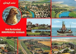 Horumersiel-Schillig AK 1996 gelaufen – Seehund, Leuchtturm, Fischkutter  (9754) - Bild 1 von 2