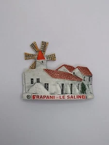 MAGNETE CALAMITA  FRIGO  SOUVENIR FRIDGE MAGNET RESINA  TRAPANI SICILIA - Picture 1 of 1